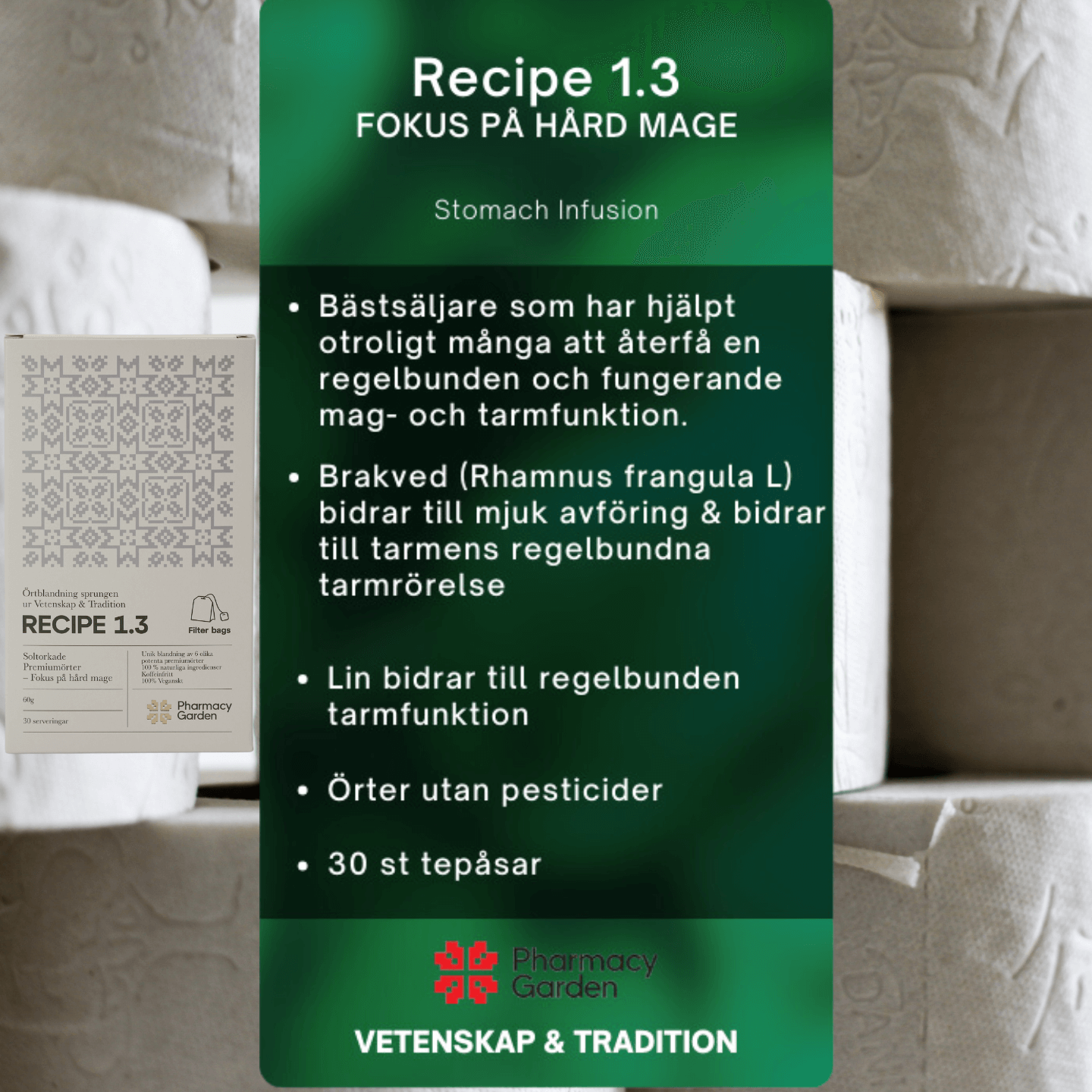 Recipe 1.3 - Fokus på hård mage (Örtinfusion)