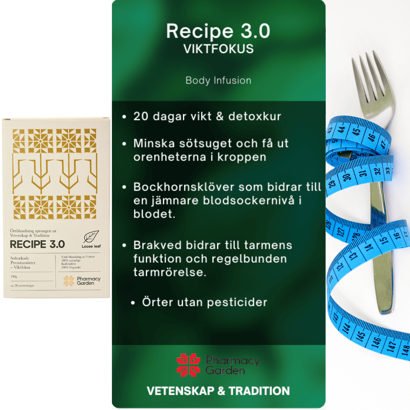 Recipe 3.0 - Vikt & Detox fokus (20 dagars kur)