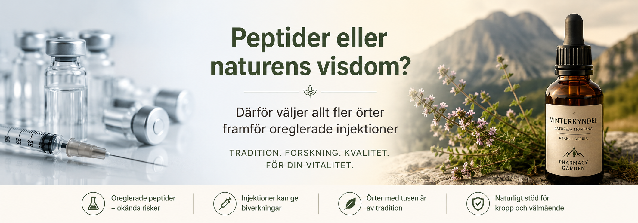 Peptider vs naturliga örter, varför allt fler söker alternativ till biohacking