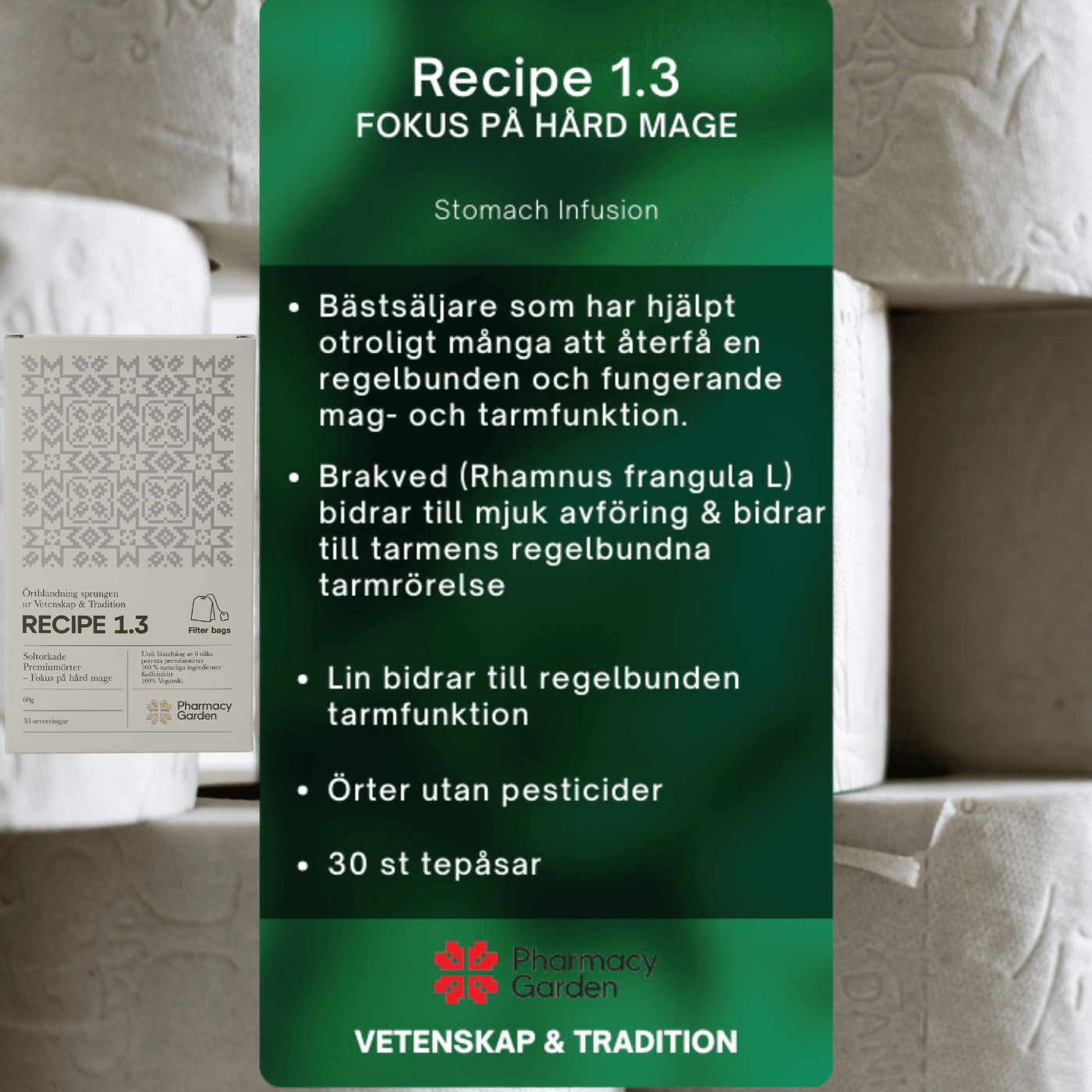 Recipe 1.3 - Fokus på hård mage (Örtinfusion)
