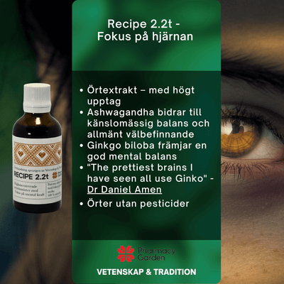 Recipe 2.2t - Fokus på hjärnan (Örtextrakt)