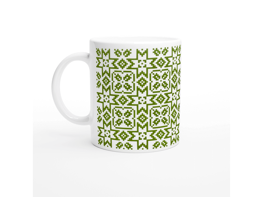 White ceramic mug 325 ml - Recipe 1.0 pattern