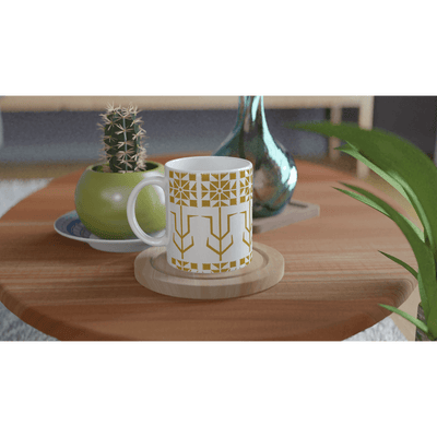 White ceramic mug 325 ml - Recipe 3.0 pattern