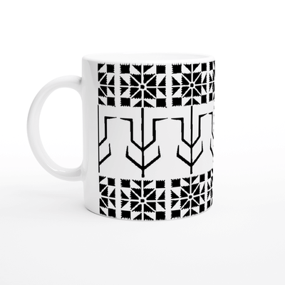 White ceramic mug 325 ml - Recipe 3.3t pattern